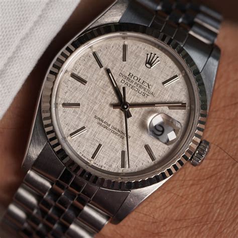 rolex linen dial